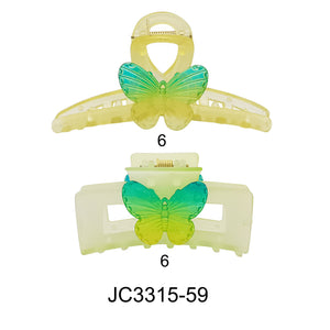 BUTTERFLY CLAW CLIP 3315-59 (12PC)