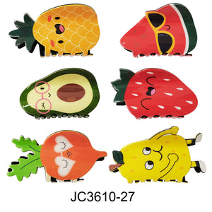 CUTE FRUITS CLAW CLIP 3610-27 (12PC)