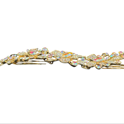 CRYSTAL BUTTERFLY TIARA HAIR COMB JC628 (6PC)
