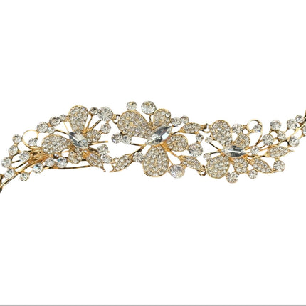 CRYSTAL BUTTERFLY TIARA HAIR COMB JC628 (6PC)