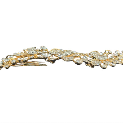 CRYSTAL BUTTERFLY TIARA HAIR COMB JC628 (6PC)