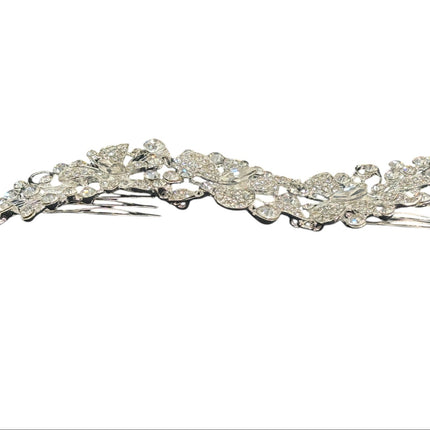 CRYSTAL BUTTERFLY TIARA HAIR COMB JC628 (6PC)