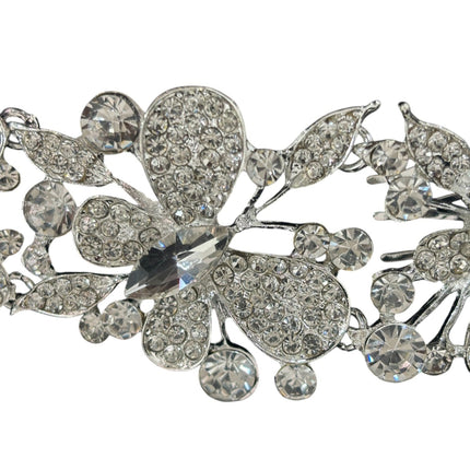 CRYSTAL BUTTERFLY TIARA HAIR COMB JC628 (6PC)