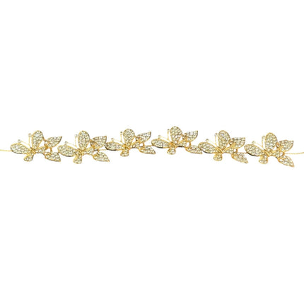 Crystal Small Butterfly Thin Tiara Hair Comb Pin JC633 (6PC)