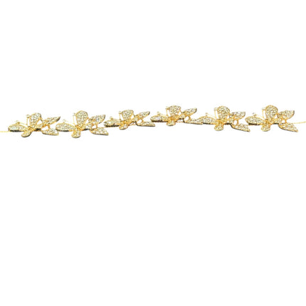 Crystal Small Butterfly Thin Tiara Hair Comb Pin JC633 (6PC)