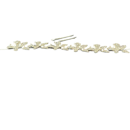 Crystal Small Butterfly Thin Tiara Hair Comb Pin JC633 (6PC)
