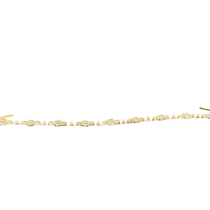 CRYSTAL BLOSSOM BRANCH THIN TIARA HAIR PIN JC639 (6PC)