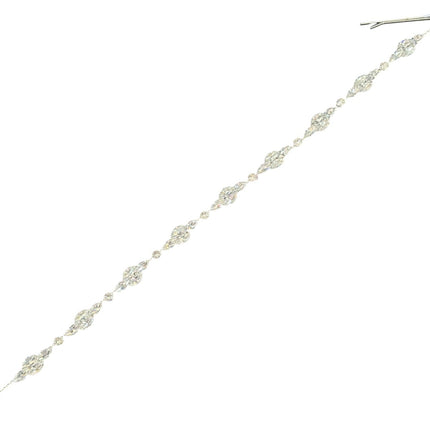 CRYSTAL BLOSSOM BRANCH THIN TIARA HAIR PIN JC639 (6PC)