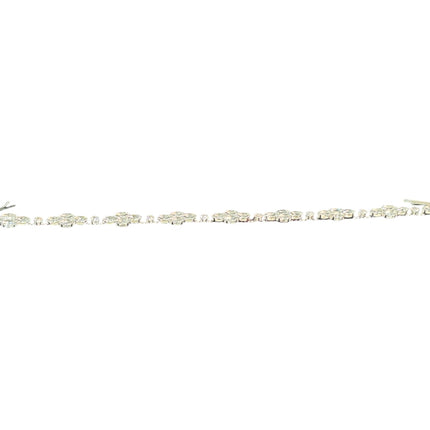 CRYSTAL BLOSSOM BRANCH THIN TIARA HAIR PIN JC639 (6PC)