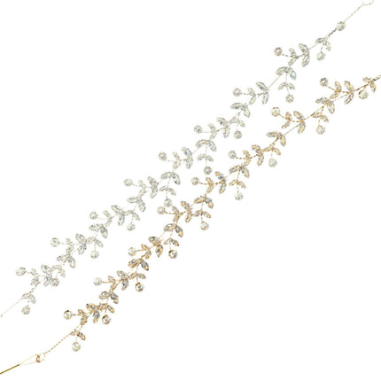 Crystal Blossom Branch Thin Tiara Hair Pin JC640 (6PC)