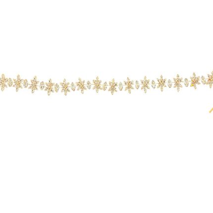 Crystal Blossom Branch Leaves Thin Tiara Hair Pin JC641 (6PC)