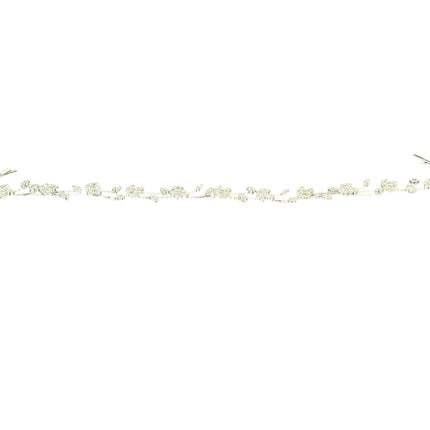 CRYSTAL BLOSSOM BRANCH LEAVES THIN TIARA HAIR PIN JC644 (6PC)