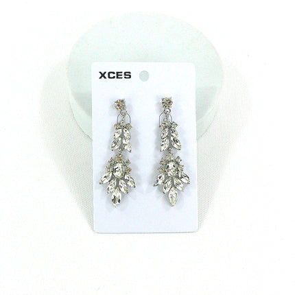 Oval Crystal Drop Bridal Earring JE7308 (1PAIR)