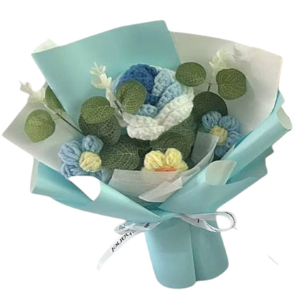 Mix Flower Crochet Short Stem Bouquet JF41115-2 (12PC)