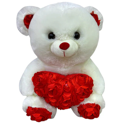 Rose Heart Bear Plush JT41115-20 (12PC)