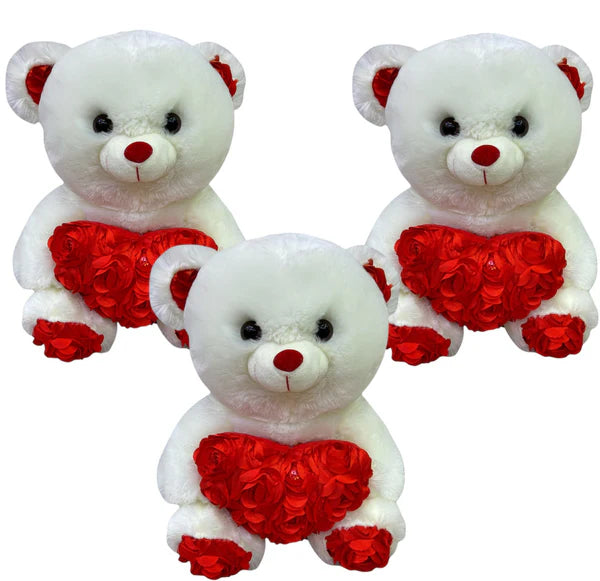 Rose Heart Bear Plush JT41115-20 (12PC)