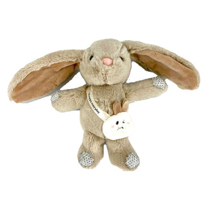 RHINESTONE LONG EAR RABBIT PLUSH KEY CHAIN 0504-3 (12PC)