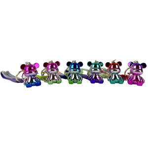 ACRYLIC BEAR FIGURE KEY CHAIN 0630-4 (12PC)