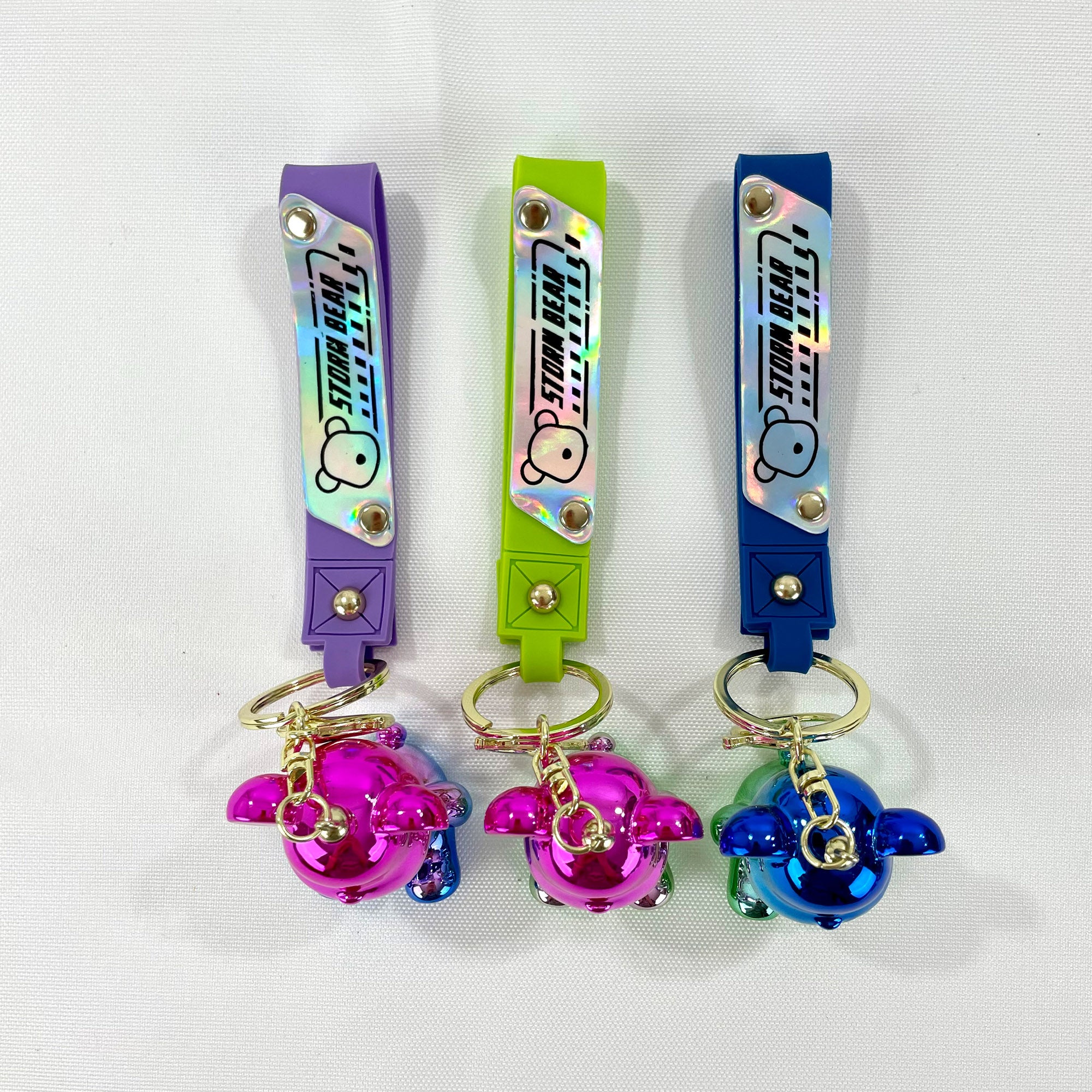 ACRYLIC BEAR FIGURE KEY CHAIN 0630-4 (12PC)