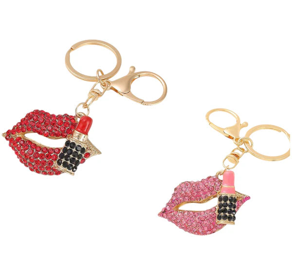 RHINESTONE LIPS KEY CHAIN KC1113-13 (12PC)