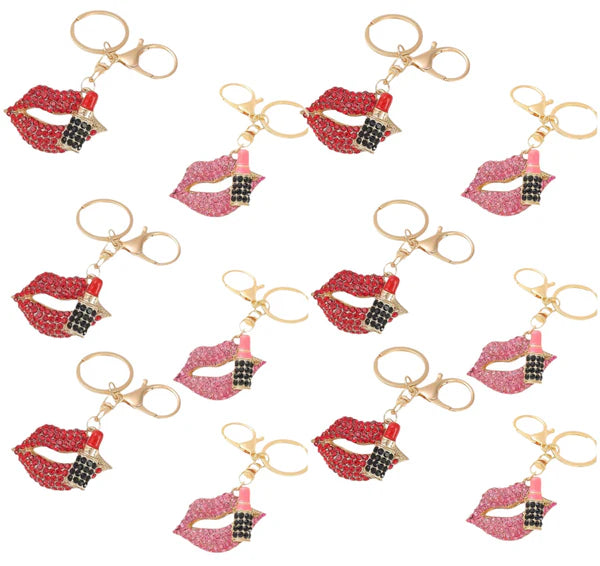 RHINESTONE LIPS KEY CHAIN KC1113-13 (12PC)