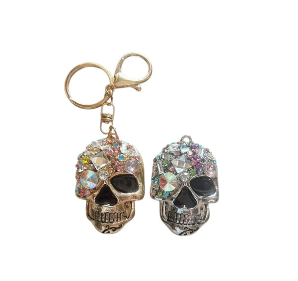 Rhinestone Skull Key Chain  KC1113-19 (12PC)