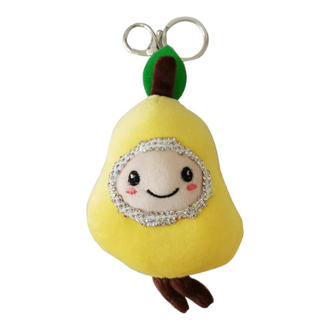Rhinestone Lemon Plush Key Chain KC224-12 (12PC)
