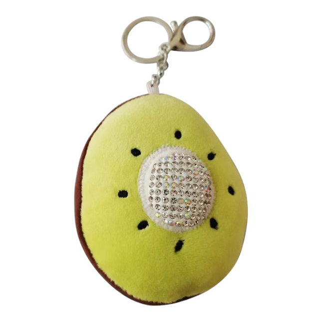 RHINESTONE KIWI PLUSH KEY CHAIN 224-5 (12PC)