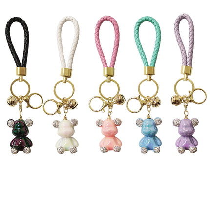 Rhinestone Bear Strap Key Chain 3209-129 (12PC)