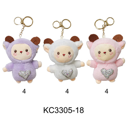 ANIMAL KEYCHAIN SHEEP KC3305-18 (12PC)