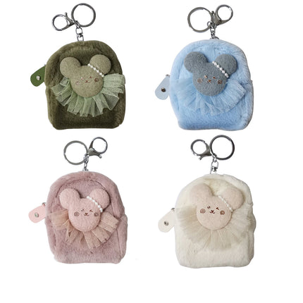 Pom Pom Bear Mini Coin Bag Key Chain  KC3403-25 (12PC)