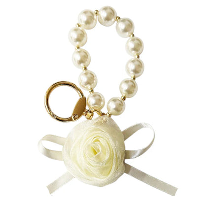 Rose Ribbon With Pearl Key Chain KC41101-31 (12PC)