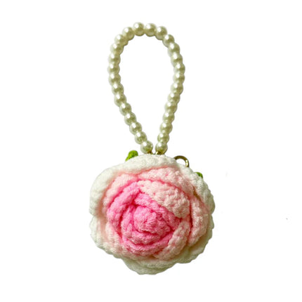 Rose Knitted Pearl Key Chain  KC41101-35 (12PC)