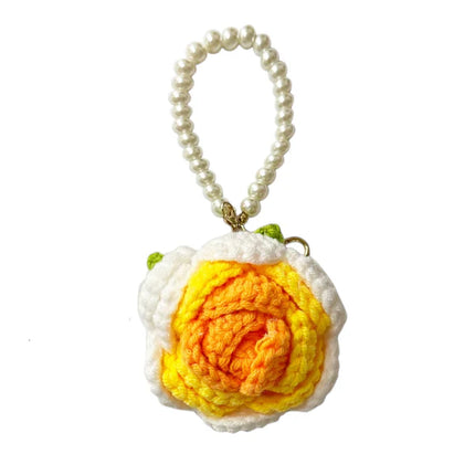 Rose Knitted Pearl Key Chain  KC41101-35 (12PC)