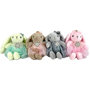 DRESS LONG EAR RABBIT PLUSH KEY CHAIN 427-20 (12PC)