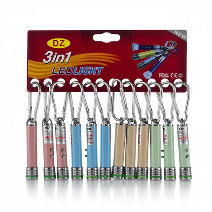 Mini Led Flashlights Key Chain KC5909-1 (12PC)