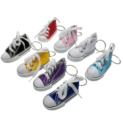Cute Classic Canvas Rubber Sole Sneakers Car Bag Pendant Key Chain KC5909-4 (12PC)
