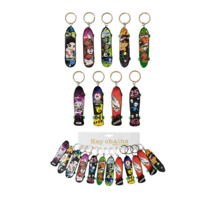 Graphic Skateboard Key Chain KC626-16 (12PC)
