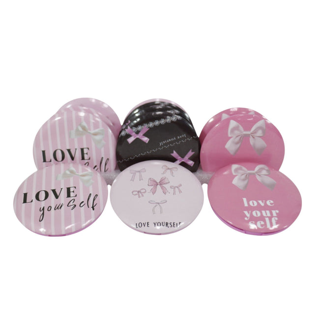 Ribbon Bow Compact Hand Mirror JM5527-21 (12PC)