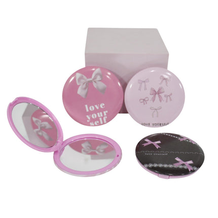 Ribbon Bow Compact Hand Mirror JM5527-21 (12PC)