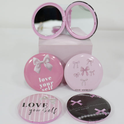 Ribbon Bow Compact Hand Mirror JM5527-21 (12PC)