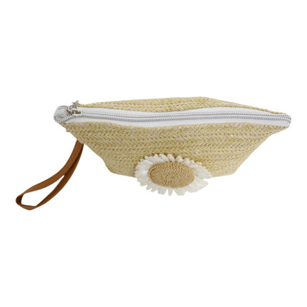 Daisy Flower Straw Makeup Pouch JB5526-7 (12PC)