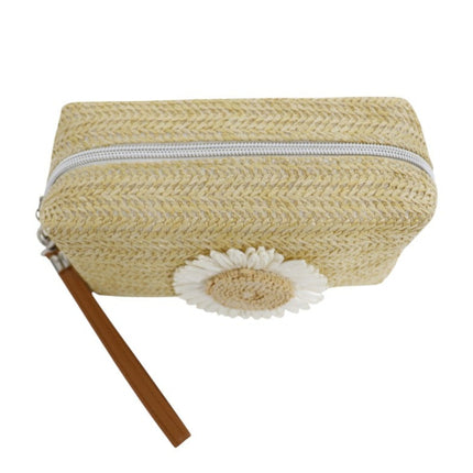Daisy Flower Square Straw Makeup Pouch JB5526-8 (12PC)