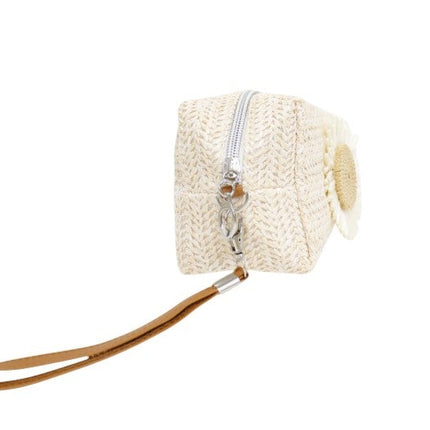 Daisy Flower Square Straw Makeup Pouch JB5526-8 (12PC)