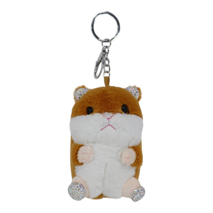 Rhinestone Hamster Plush Key Chain KC31219-31 (12PC)