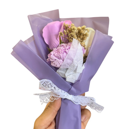 Mix Rose Short Stem Artificial Soap Flower Bouquet FA015 (12pc)