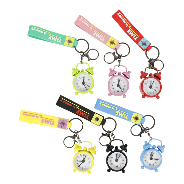 Cute Mini Alarm Clock Keychain KC2830-53 (12PC)