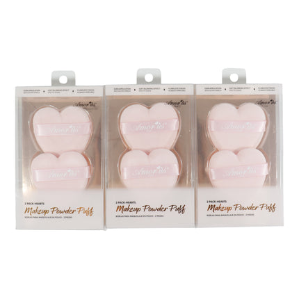 2 Piece Powder Heart Puff MPP-2  (4PK)