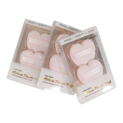 2 Piece Powder Heart Puff MPP-2  (4PK)