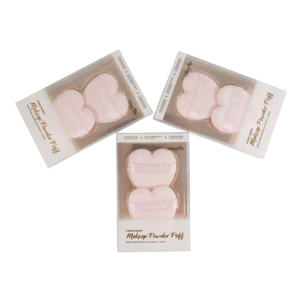 2 Piece Powder Heart Puff MPP-2  (4PK)